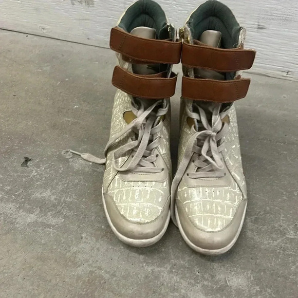 Reebok x Alicia Keys croc embossed wedge platform  sneakers - Picture 3 of 7